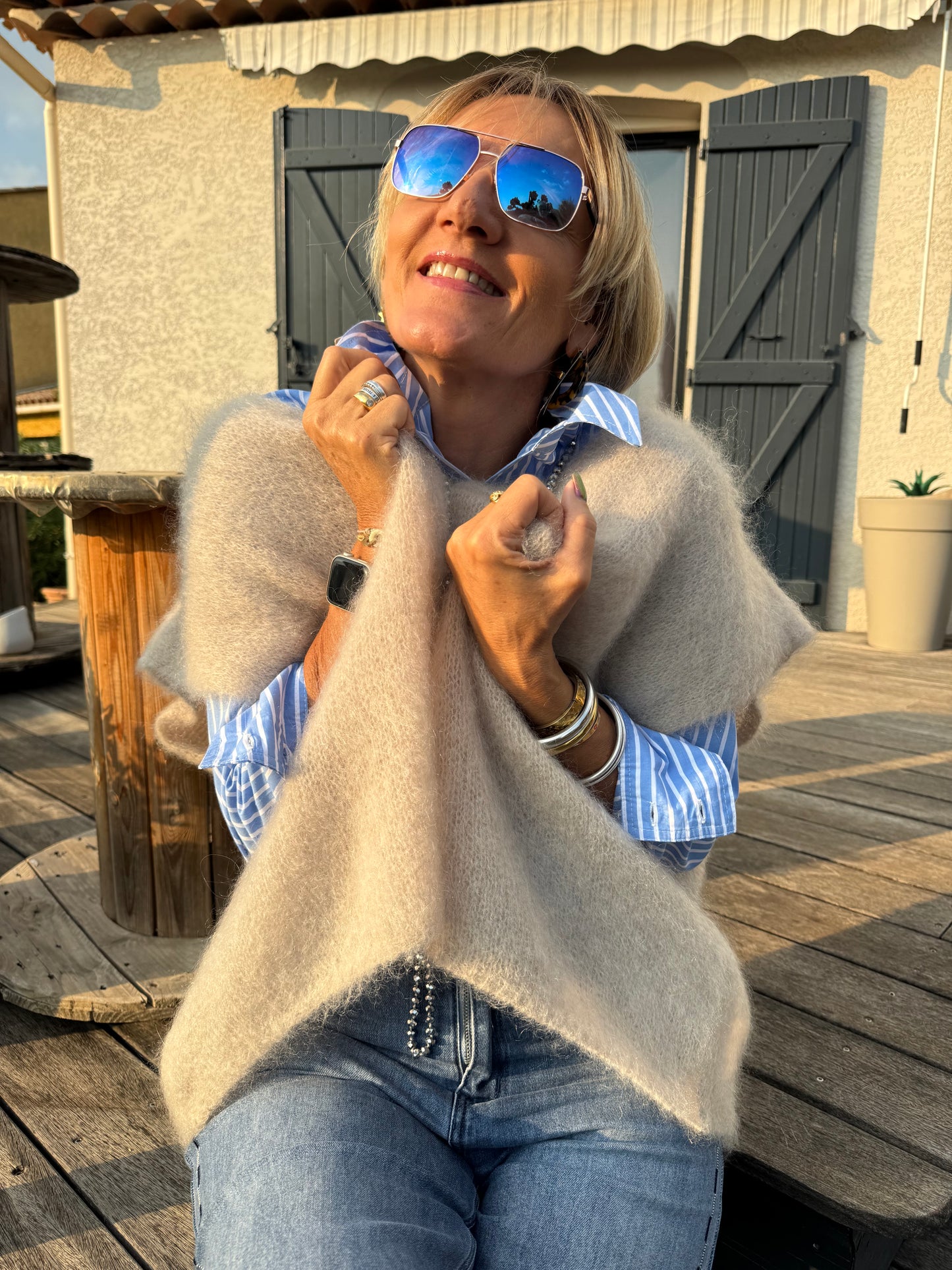 Pull Mohair sans manches
