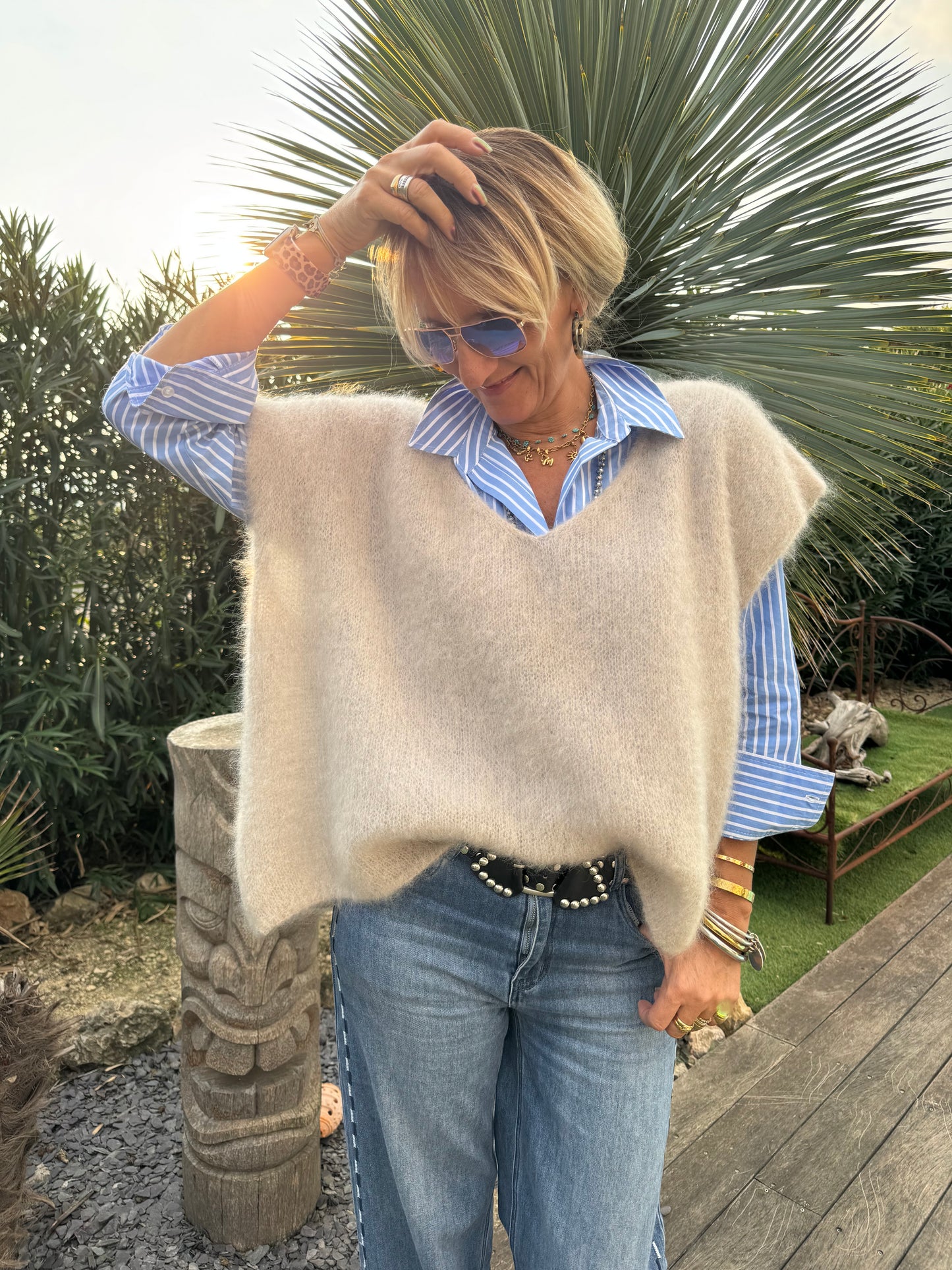 Pull Mohair sans manches