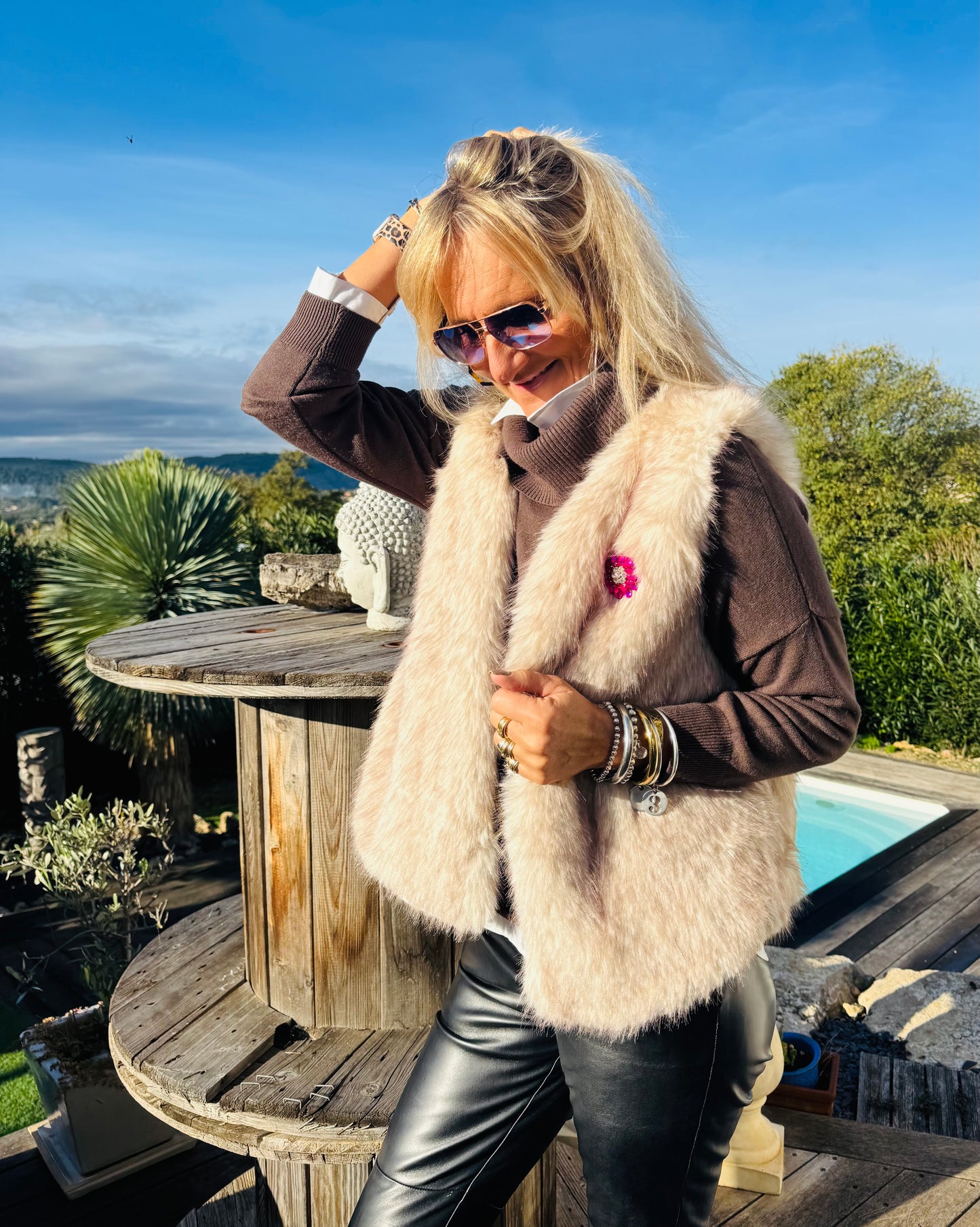 Fourrure sans manches