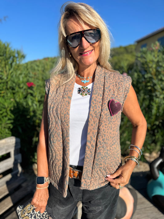 Veste matelassée camel