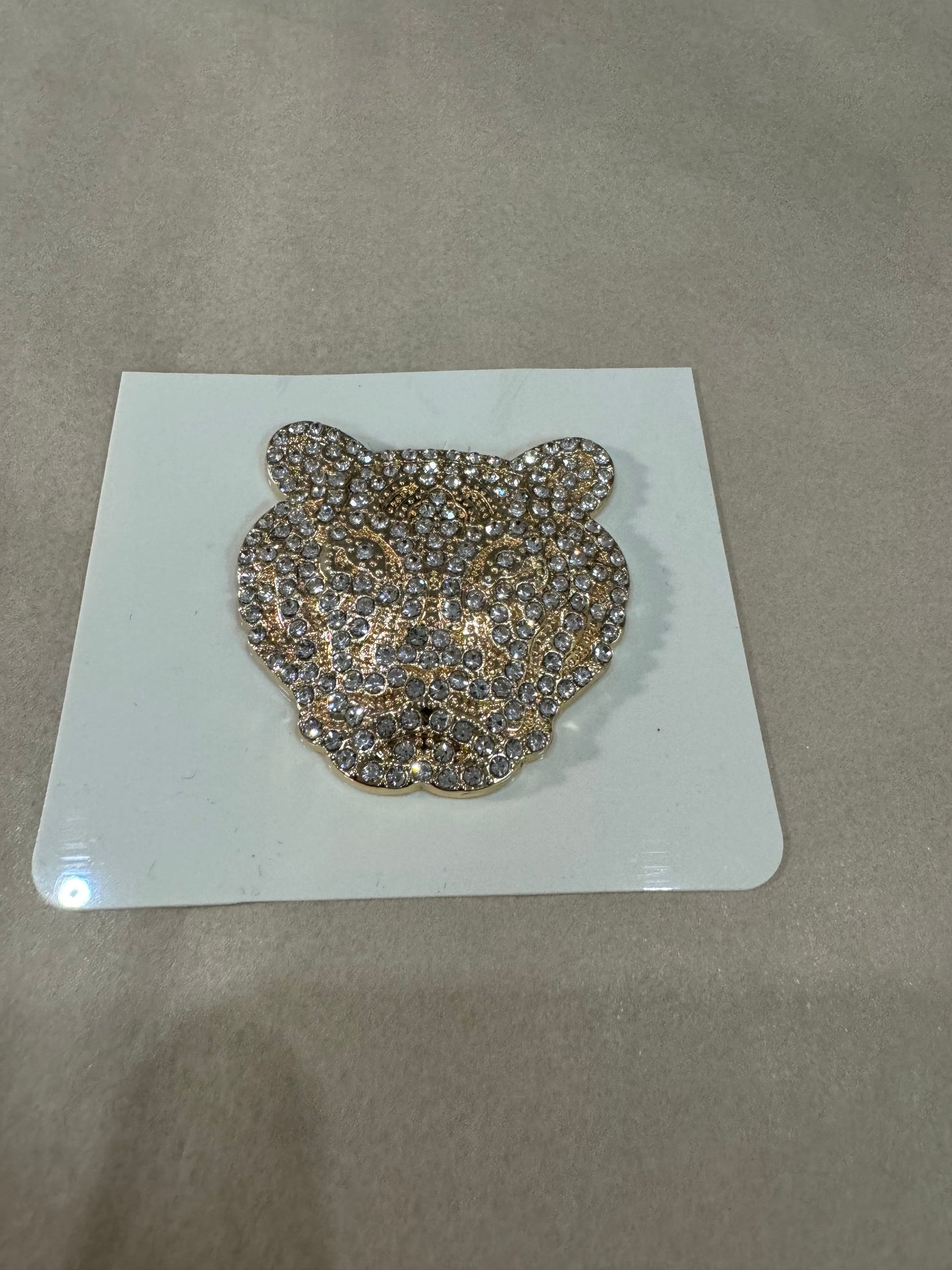 Broche aimanté strass panthère