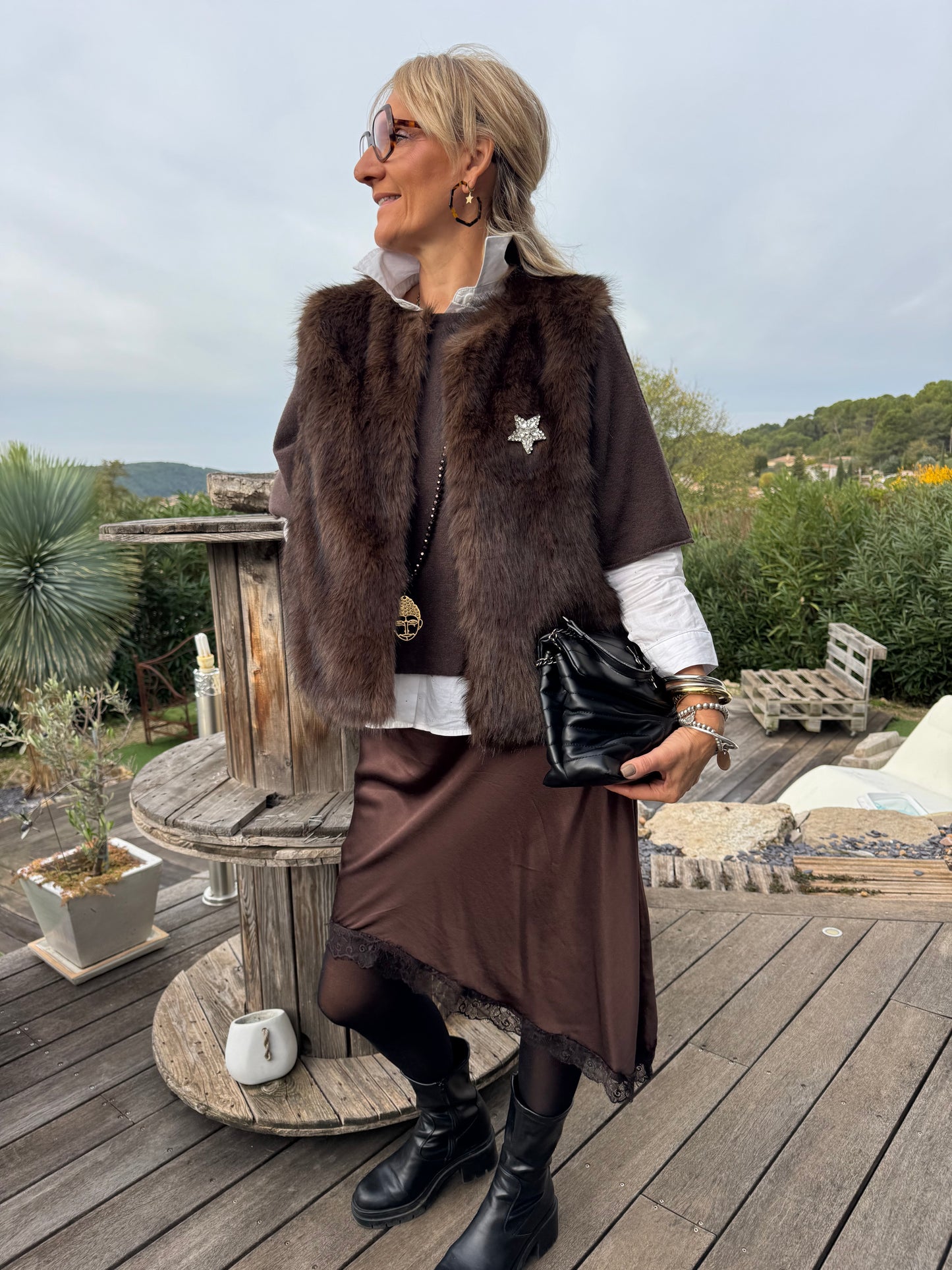 Fourrure sans manches