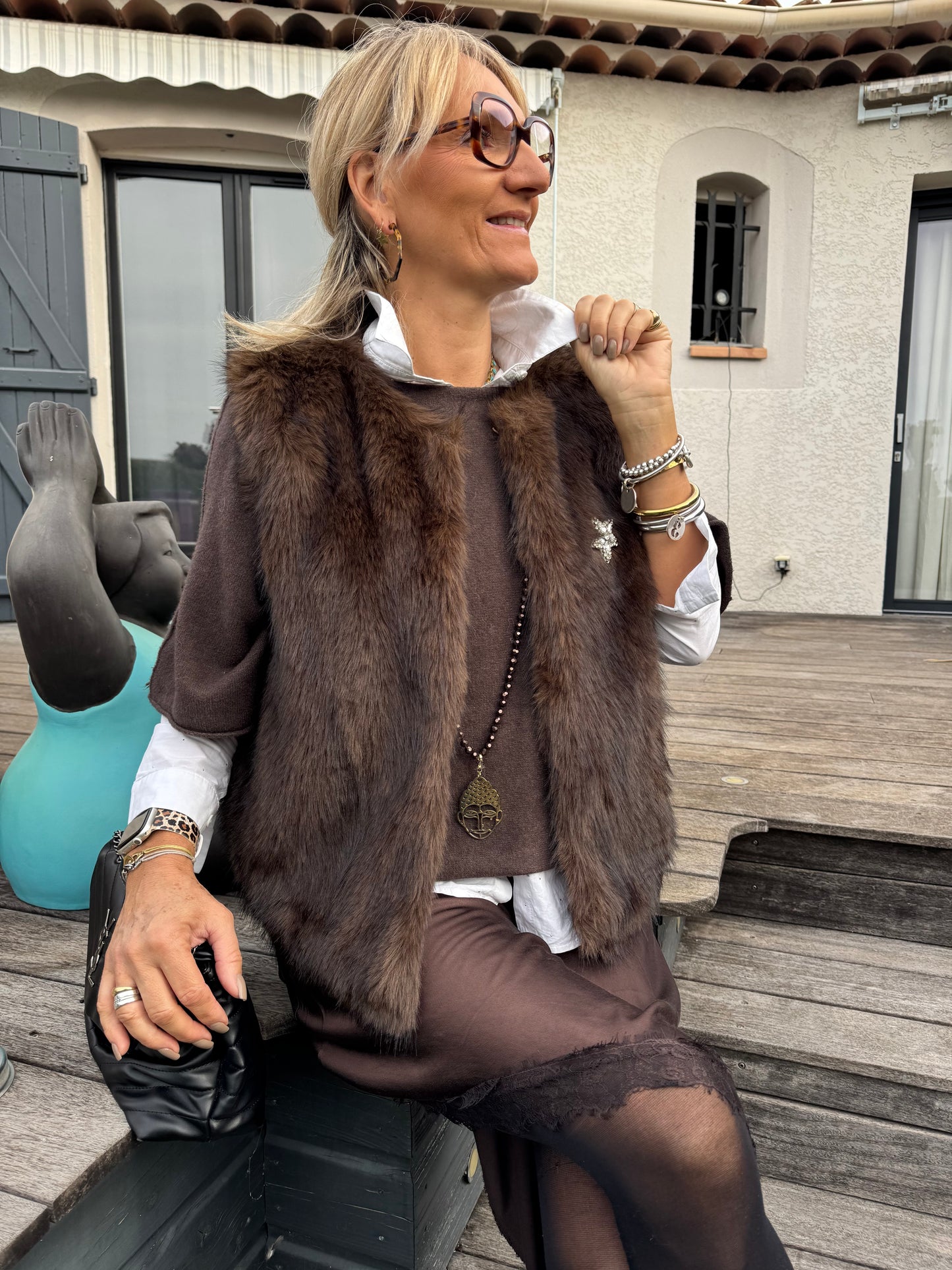 Fourrure sans manches